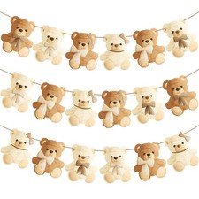 2pcs We Can Bearly Wait Baby Shower Banner Garland Decorations - Teddy Bear...