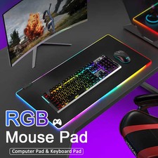 RGB LED Gaming Mouse Pad Non-Slip Large Desk Mat