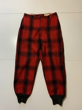 Vintage 1960s Genuine Boat Sail Drill Buffalo Plaid Wool Hunting Rapid Zip Pants