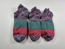 Bombas Holiday Pattern Lot Of 3 Pairs Ankle Socks Size M