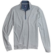 Men's Big  Tall Johnnie-O Sully Quarter Zip Pullover, Size 3XB - Grey Mens