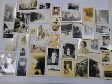 Lot of 35 Vintage Black and White Photo's Family Kids, Babies 1940's - 1960's