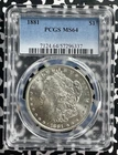 1881 U.S. $1 Morgan Dollar PCGS MS64 Lot#G583 Silver! Choice UNC!
