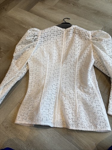 BNWT Designer Ladies White Philosophy Puff Sleeve Top Size 14 Cost £340 - Picture 5 of 5
