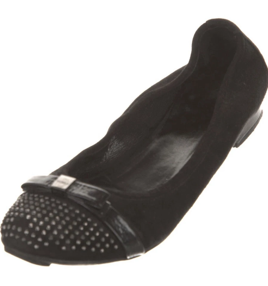 FURLA Mujer Gamuza Ballet Cristal Embellecido Pisos Talla 38/US8 Foto 2 de 4