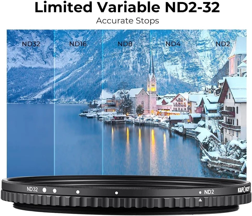 K&F Concept 55/62/67/72/77mm Variable ND2-32 Lens Filter Neutral Density Filter - Image 3 of 4