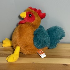 Wild Republic Gallo Pollo 6” Bolsa de Frijoles Sentados Felpa Marrón Verde Amarillo Rojo