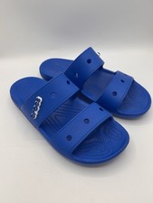 CROCS Classic Slides Sandal Blue Double Strap Slip On Women  s 10 Men  s 8 New