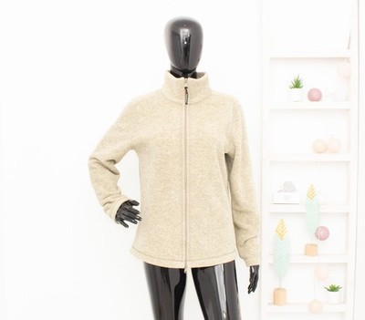 66 North Iceland Fleece Jacket Beige Marl Polartec Midlayer Hiking Women's L