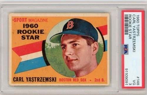 1960 Topps Carl Yastrzemski Rookie Star #148 PSA 3 VG Red Sox HOF Legend RC!!