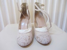 Kate Spade Blush Lace Block Heels Size 8 