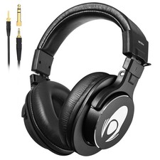 Wired Over Ear Headphones Studio Monitor Podcast Closed Back Headsets with 50...