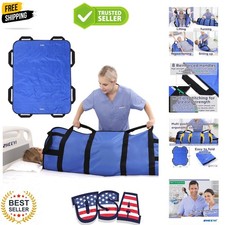 Multipurpose 48" x 40" Positioning Bed Pad with Reinforced Handles - Reusable...
