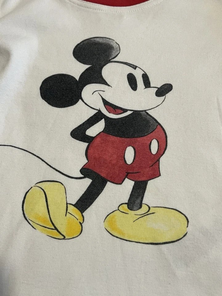 Camisa Pottery Barn Niños + Disney Mickey Mouse Manga Larga Niños Talla 6 Blanco Rojo Foto 4 de 4