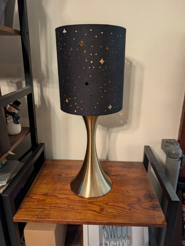 Tasteful Star Punched Metal Shade Lamp - Touch Activated