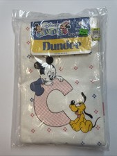 1984 Vintage Dundee Disney Babies Crib Blanket NOS NIP Mickey Minnie Pluto ABC's