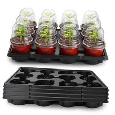 4 Inch 60 Pack 4 Inch 60 Pack Pots With 5 Pack Trays Red + Black + Clear