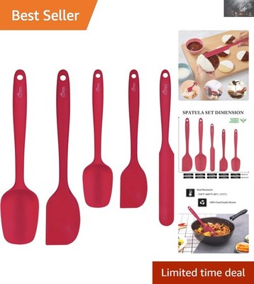 Heat Resistant 600  BPA-Free Silicone Spatula Set - 5 Essential Kitchen Tools