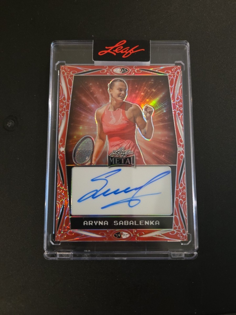 2025 LEAF METAL AUTHENTICS ARYNA SABALENKA AUTO Red 98/199 #MI-AS1