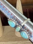 Turquoise Sterling Silver Adjustable Three Stone Ring Southwest Jewelry New — photo 5