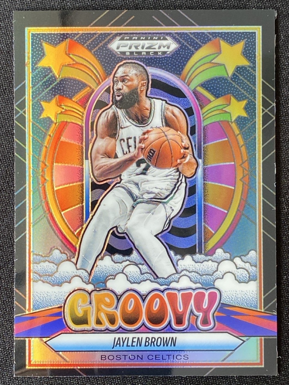 Jaylen Brown 2024-25 Panini Prizm Black Groovy SSP #2