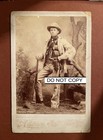 Cowboy Indian Scout Cabinet Photo At Fort Sill, Oklahoma Territory 44 Hand Gun — photo 1