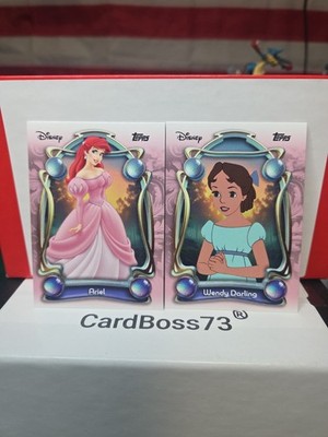 TWO FOR ONE     2025 Topps Disney Wonder,  #22 WENDY DARLING & #38 ARIEL   