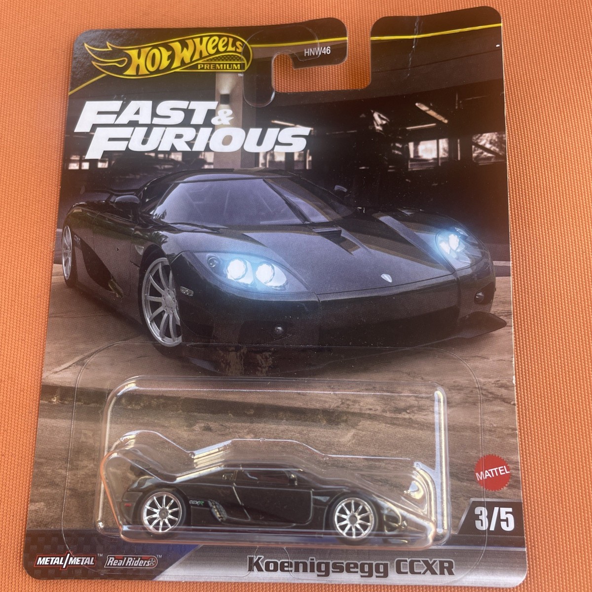2025 Hot Wheels Premium Fast Furious ' Koenigsegg ccxr 3/5 real