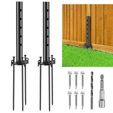 Fence Post Repair Kit,for Repairing Broken and Tilted Wooden Fence Posts,and ...