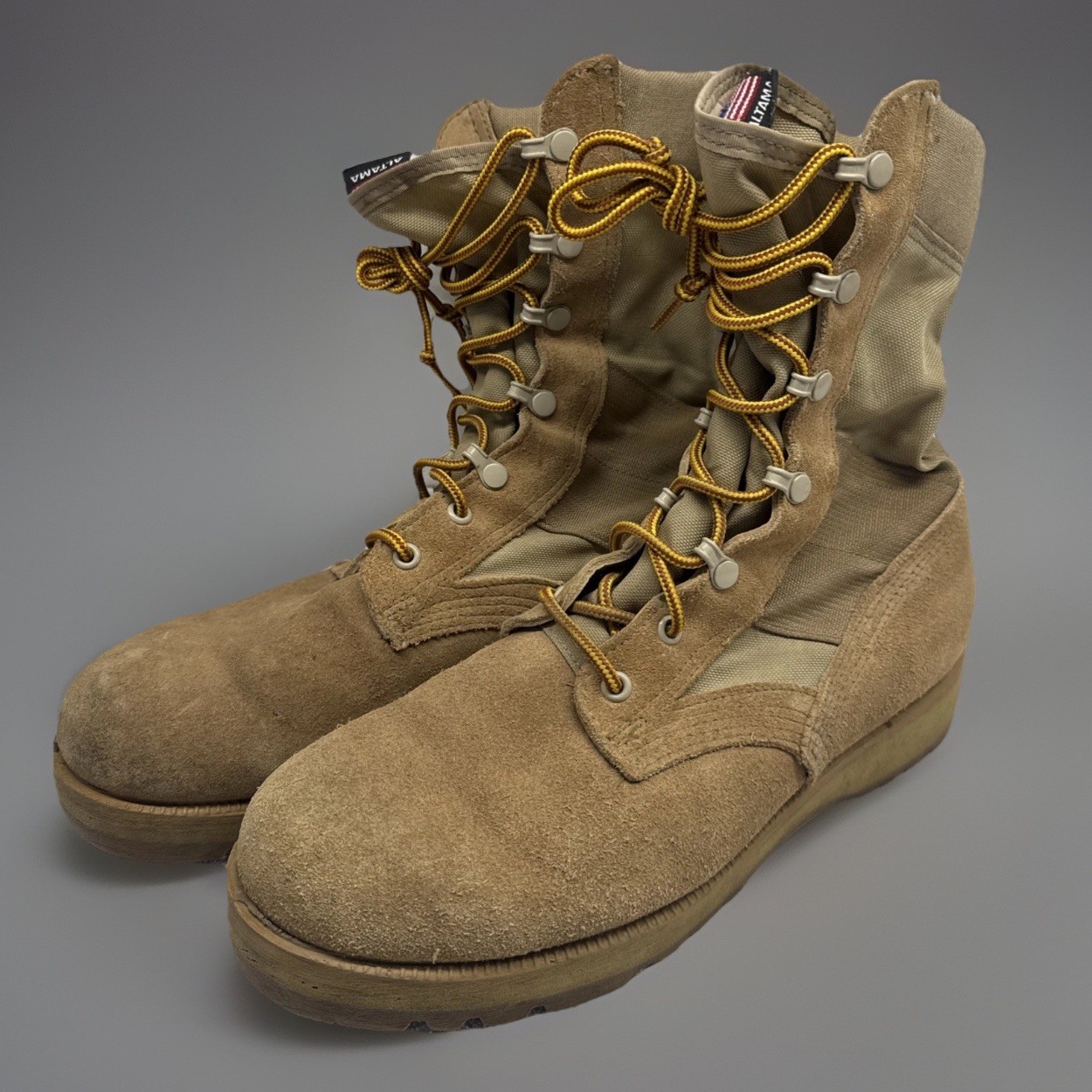 Altama USA Men's Military Combat Boots Hot Weather Tan SIZE 9 WIDE Vibram Sole
