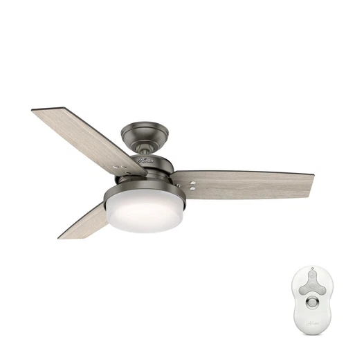 Hunter 44" Sentinel Ceiling Fan with LED Light Remote Control Industrial Modern - Picture 1 of 3