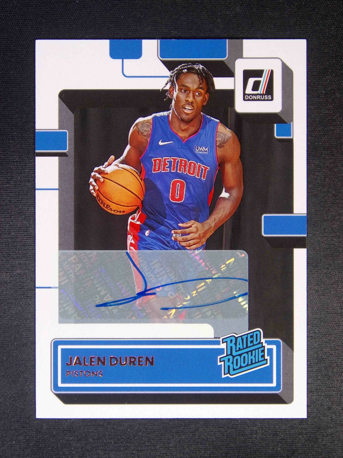 2022-23 Panini Donruss Jalen Duren #213 RC Rated Rookie Auto
