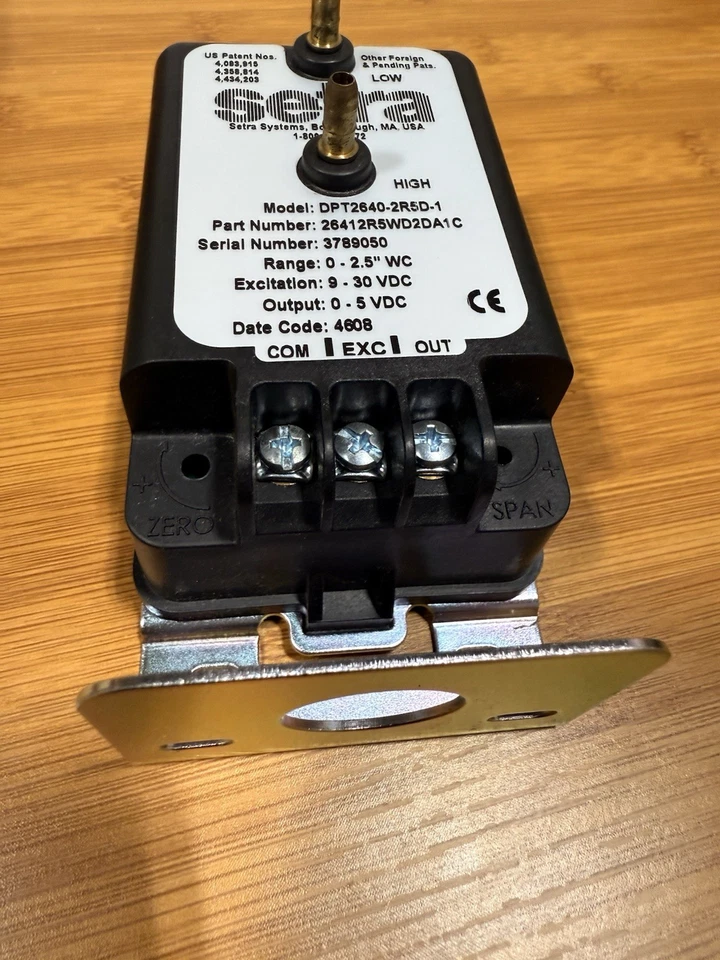 Brand New SETRA 26412R5WD2DA1C Differential Pressure Sensor 0-2.5”WC - Image 4 of 4