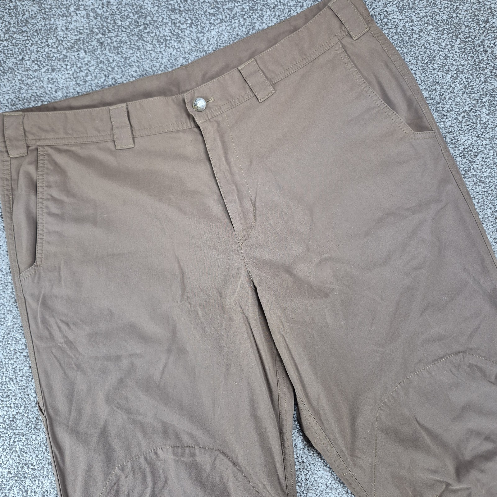 Pantalones Eddie Bauer Para Hombre 38x34 Marrón Cordura Doble Rodilla Nylon Tienda Deportiva Senderismo
