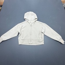 Old Navy Active Dynamic Fleece Kids Hoodie Jacket Tan Full Zip Size Small 6-7 yr