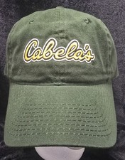 Cabela's Embroidered Logo Dark Green Baseball Cap Hat Strapback