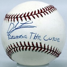   Derek Lowe Single Signed Baseball 9 (Reverse The Curse) 720093