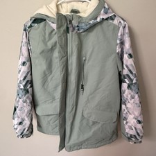 Swiss Tech Insulated Snow Hooded Jacket Girls Size XL 18 Teal Green