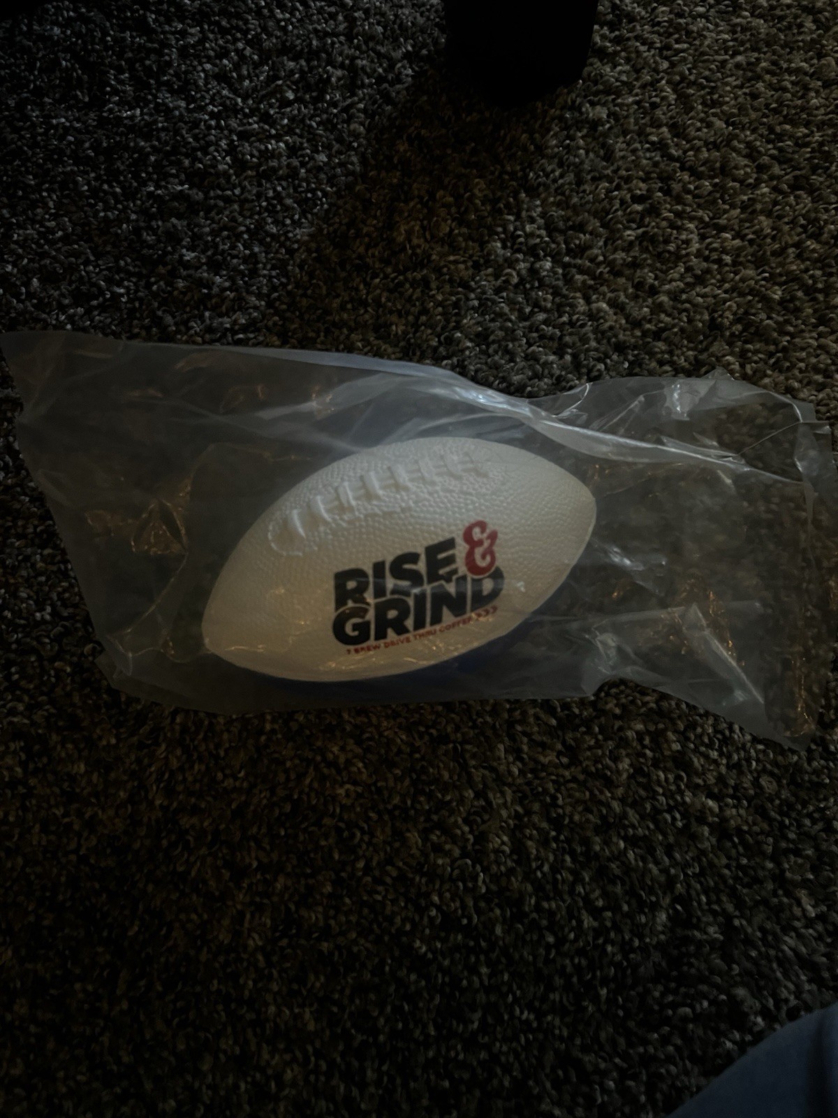 7 Brew Drive Thru Coffee Rise & Grind Mini Football Brand New
