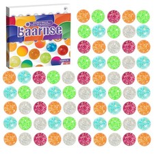 Baarnse 100PCS Small Glitter Bouncy Balls for Kids 5 Assorted Colors