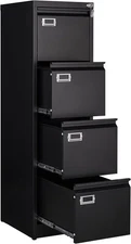 4 Drawer File Cabinet, Filing Cabinets for Home Office, Metal Vertical File