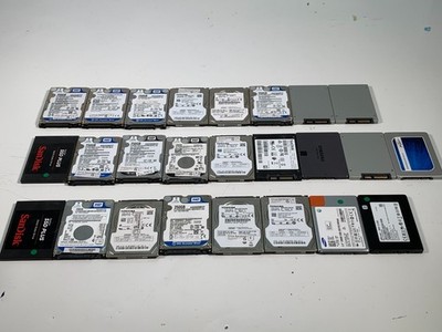 Mixed Brand/SATA 240GB/250GB/256GB Drive Lot (HDD/SSD) Lot of 25
