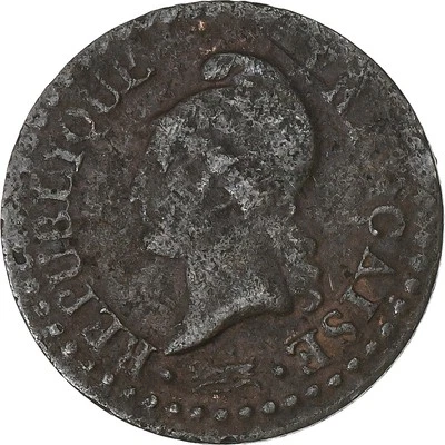 France, 1 Centime, Dupré, AN 7, Paris, Cuivre, TB - Photo 1/2