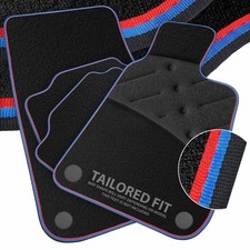To fit Hyundai Pony X2 GSI 1993-1993 Black Car Mats Tailored + Dual Trim [FW]