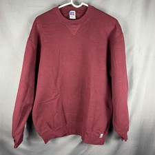 Vintage 90s Russell Athletic Crewneck Sweatshirt XL Burgundy USA Chk Measurement