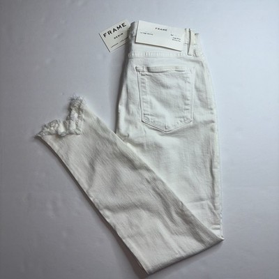 NWT Frame Le High Skinny White Denim Jeans Women s Size 29 High Rise 28  $215