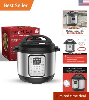 Smart 6QT Electric Pressure Cooker with Stress-Free Venting & Recipe App