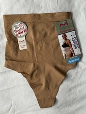 NEW Women  s Maidenform Self Expressions High-Waist Shaping Thong 1 Pair Medium