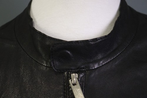 Armani Collezioni Black Full Zip Leather Lightweight Jacket Size 48 - Picture 10 of 24