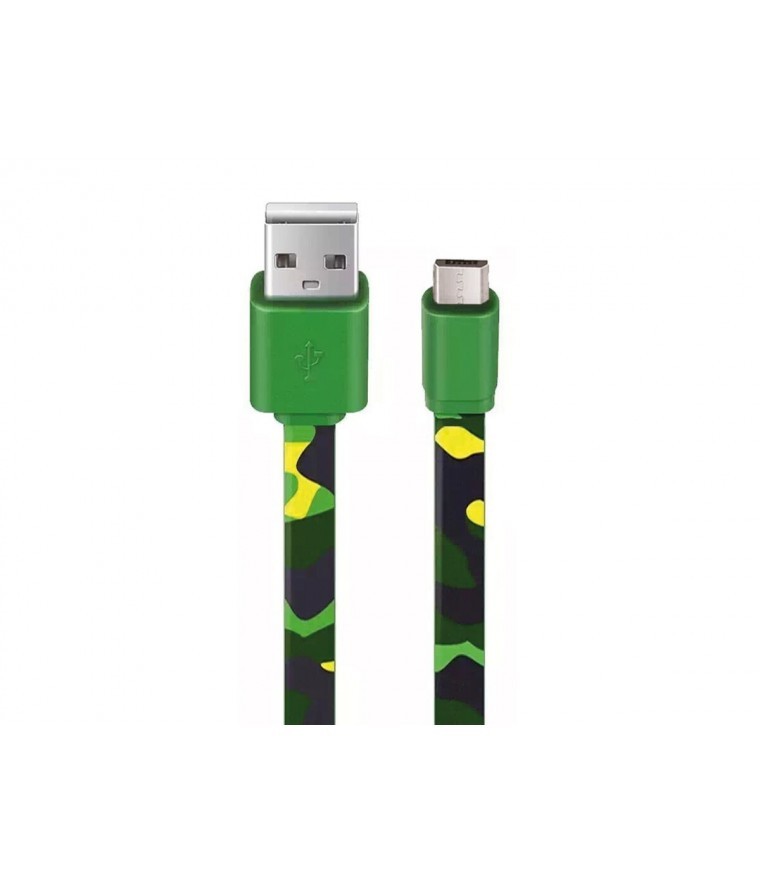 CAVO DI RICARICA USB-MICRO USB CAMOUFLAGE VERDEI-TOTAL CM2935